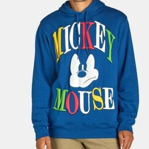Disney Blue Mickey Mouse Men's Hoodie 2XL Nwt